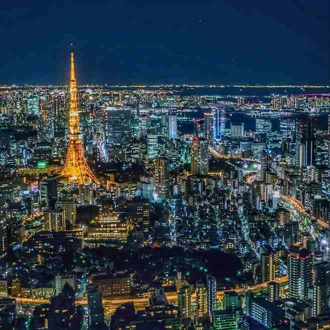 六本木から見える東京タワー
