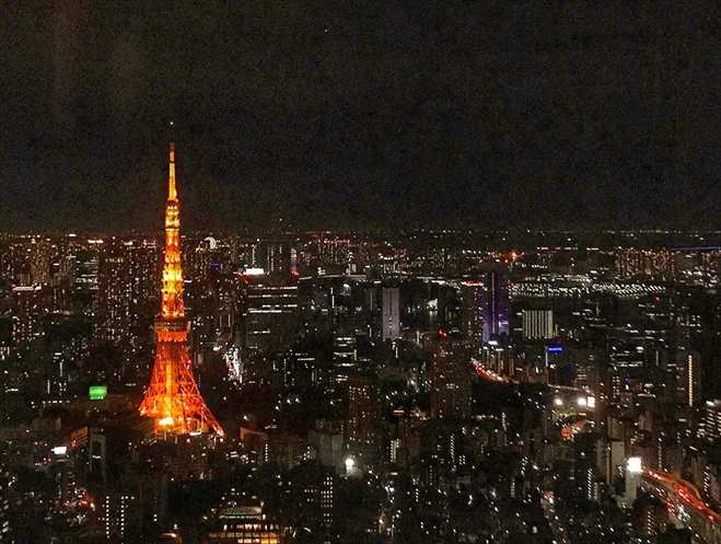 六本木から見える東京タワー